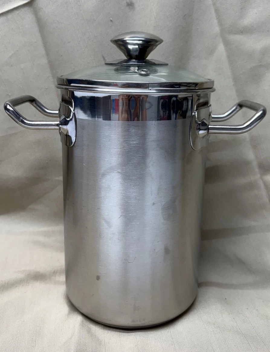 Wegmans 3.5 Qt Stainless Steel Asparagus Steamer Pot Pasta Cooker Basket Lid