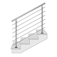 Edelstahl GeläNder TreppengeläNder 100 Cm Handlauf BrüStungsgeläNder Bausatz V2A