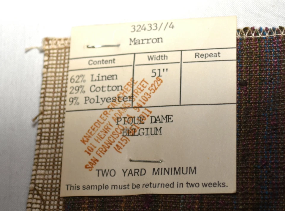 Clarence House 2 Checked Striped Upholstery Fabric Samples 17 x 25.5 & 11.5 x 17 - Image 4 of 4