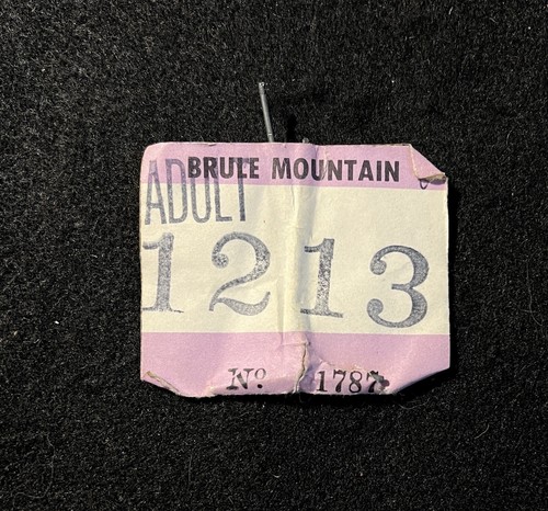 BRULE Vintage Skilift Ticket Iron River MICHIGAN Skigebiet Reise Souvenir - Bild 3 von 3