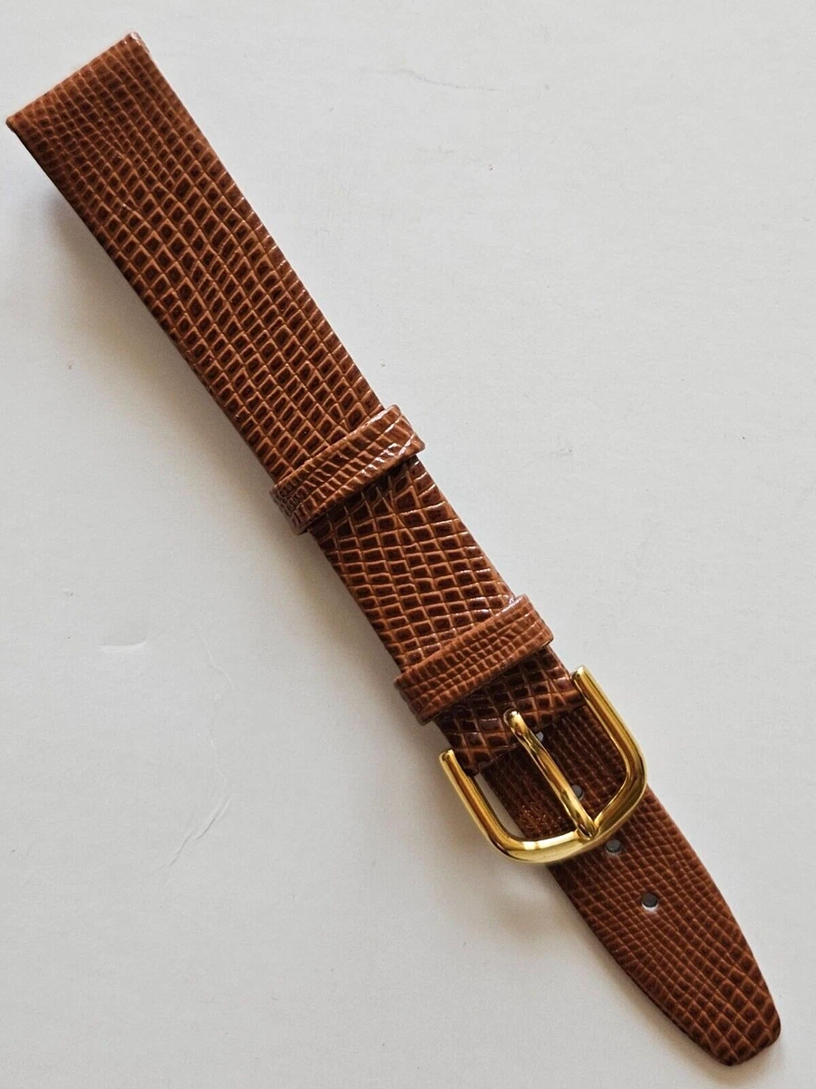 Bracelet De Montre Lizard 13 Mm - Style Vintage Lézard, Cuir, Sans Marque, Neuf !