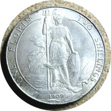 elf Great Britain Florin 1909  Silver  Edward VII