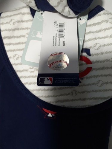 New MLB Minnesota Twins Infant 3 Piece Bodysuit Layette Set, Bib Boots Newborn, - 第 4/6 張圖片