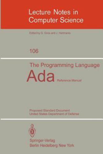 Lecture Notes in Computer Science Ser.: Programming Language Ada ...