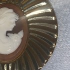 Vintage Cameo Collar Clip, Gold Tone Color, Beautiful Large Cameo — photo 5