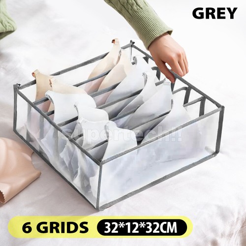 6/7/9/11 Grid Mesh Wardrobe Drawer Dividers Storage Box Closet Clothes Organizer - Picture 13 of 25