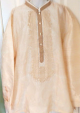 Men's Kurta Cream Indian Shirt Loungwear no Brand no size Looks like XL