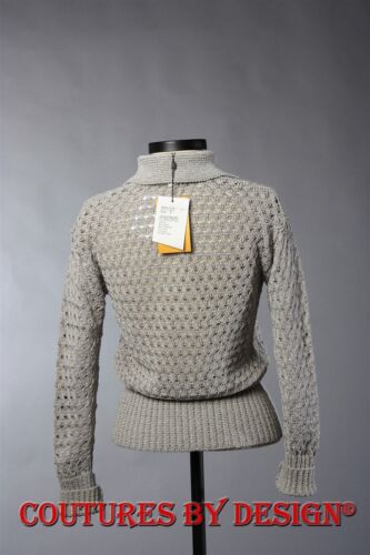 St John Strickpullover offenes Gitter silber platin meliert Gr. P neu mit Etikett UVP 495 $ - Bild 2 von 2
