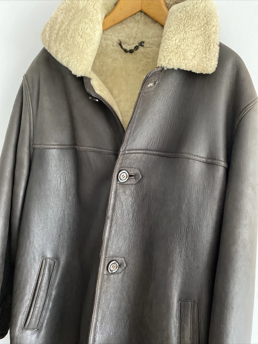 Gino Danielli Luxury Designer Thick Soft Shearling Sheepskin Coat M L 48 Chest