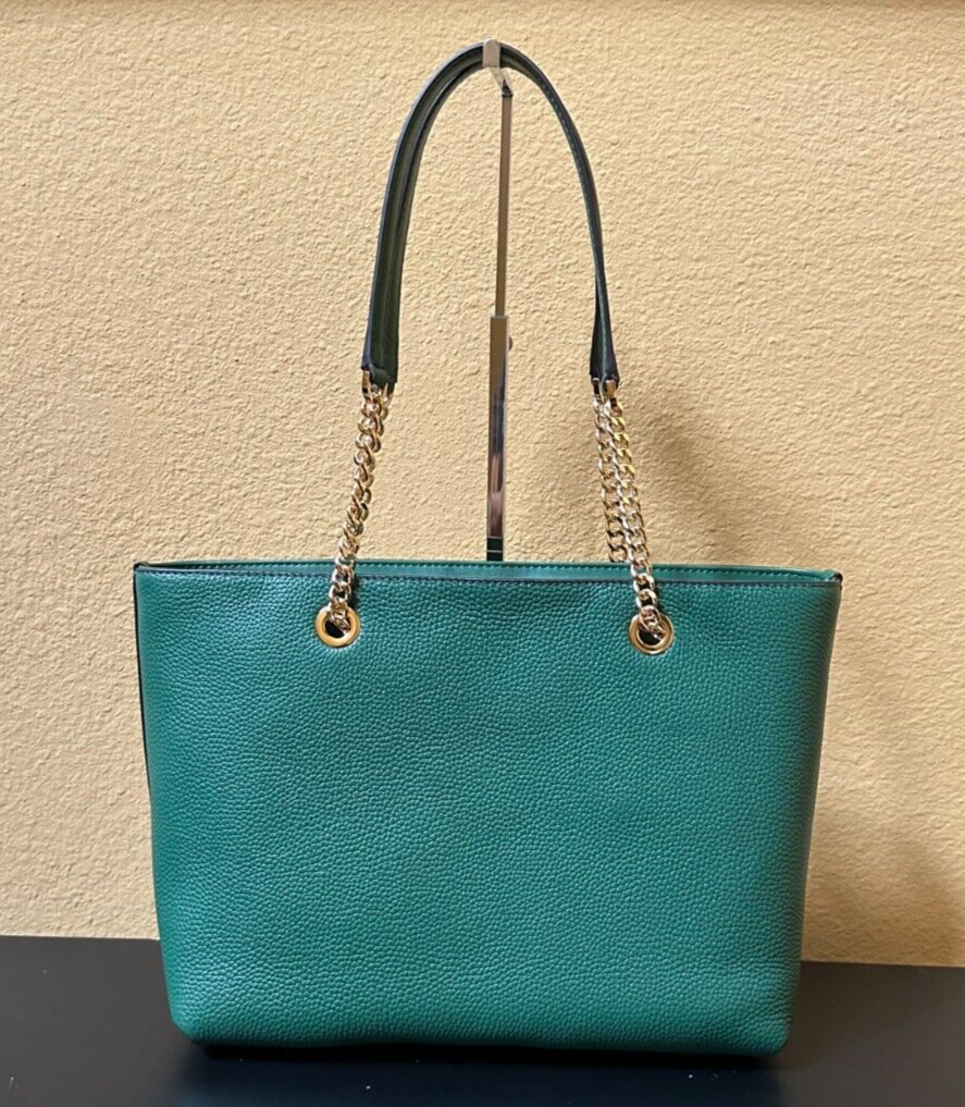 Michael Kors Jet Set Medium Pebbled Leather Chain Women's Tote Bag