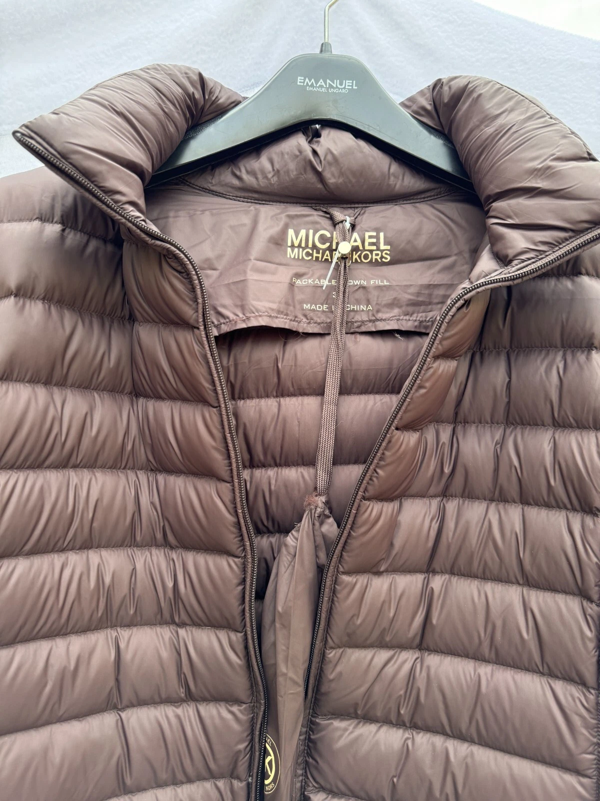 MICHAEL KORS Piumino Trapuntato Piumino Giacca Cappuccio Rimovibile Imballabile Più 3X Nuovo con etichette