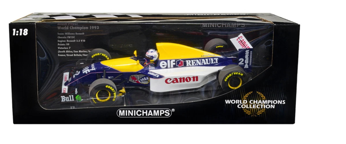 Williams Renault FW15C 1993 Alain Prost #2 1/18 MINICHAMPS Diecast 