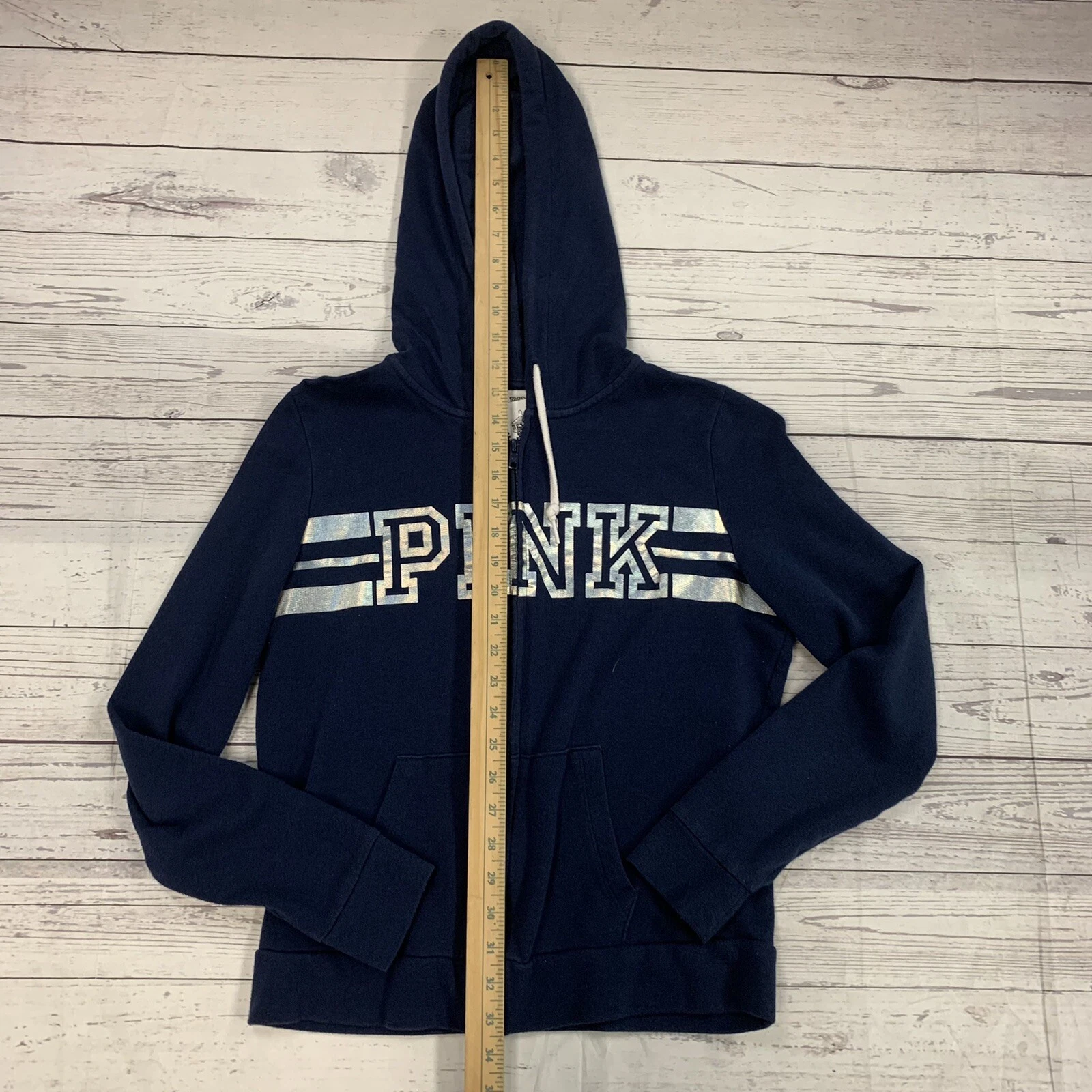 UNDERCOVER Giacca donna rosa Victorias Secret blu navy full zip taglia small