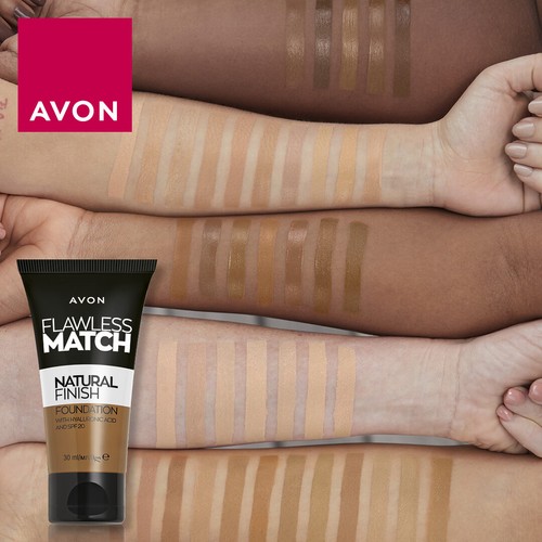 Avon Flawless Match Natural Finish Foundation - 30ml - SPF20 - MULTIPLE SHADES - Picture 4 of 56