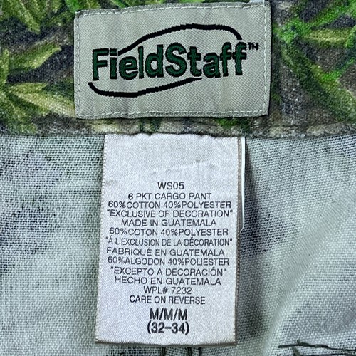 Vintage Field Staff Pants Mens Medium Mossy Oak Obsession 6 Pocket Cargo Camo - Picture 3 of 14