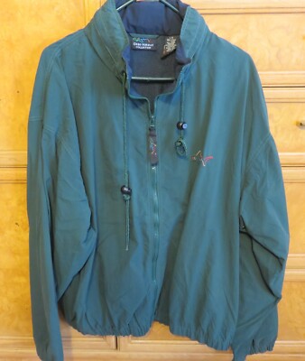 Men's golf Vintage 90's Greg Norman Collection full zip windbreaker coat hood L
