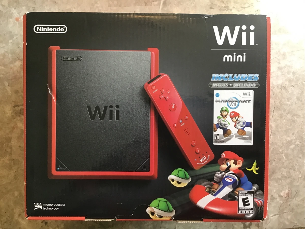 Nintendo Wii Mini - 8GB - Console Bundle with Mario Kart - Red