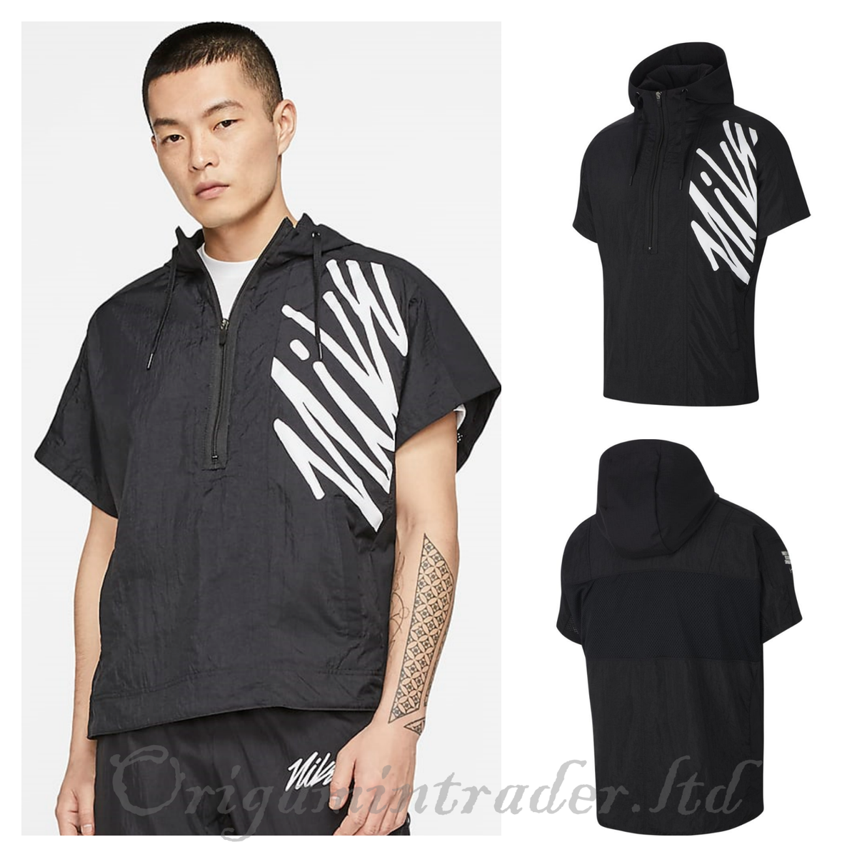 Nike Short-Sleeve 1/2-Zip Training Hoodie CJ4627-010 | eBay