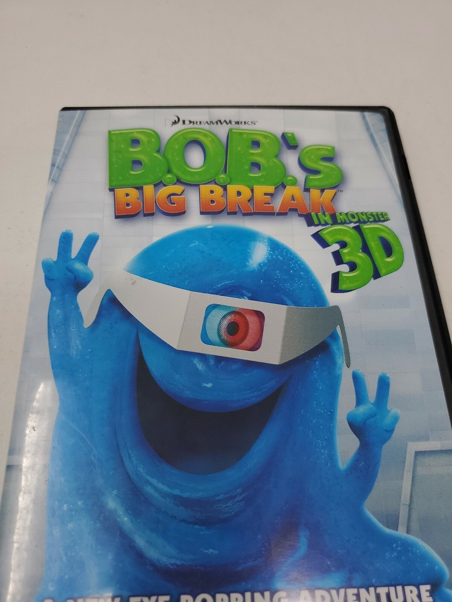 B.O.B.s Big Break (DVD, 2011) 2D 3D W/ Glasses DreamWorks