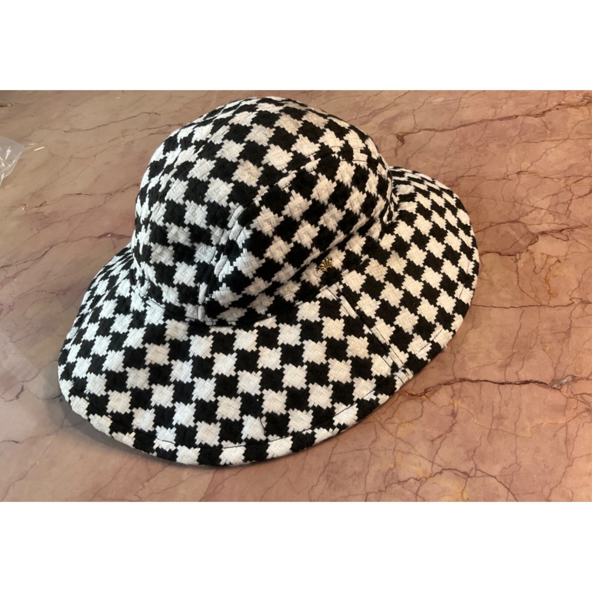 Lele sadoughi plaid bucket hat Lele Sadoughi Canvas Striped Bucket Hat - Pink Hats  main image 3