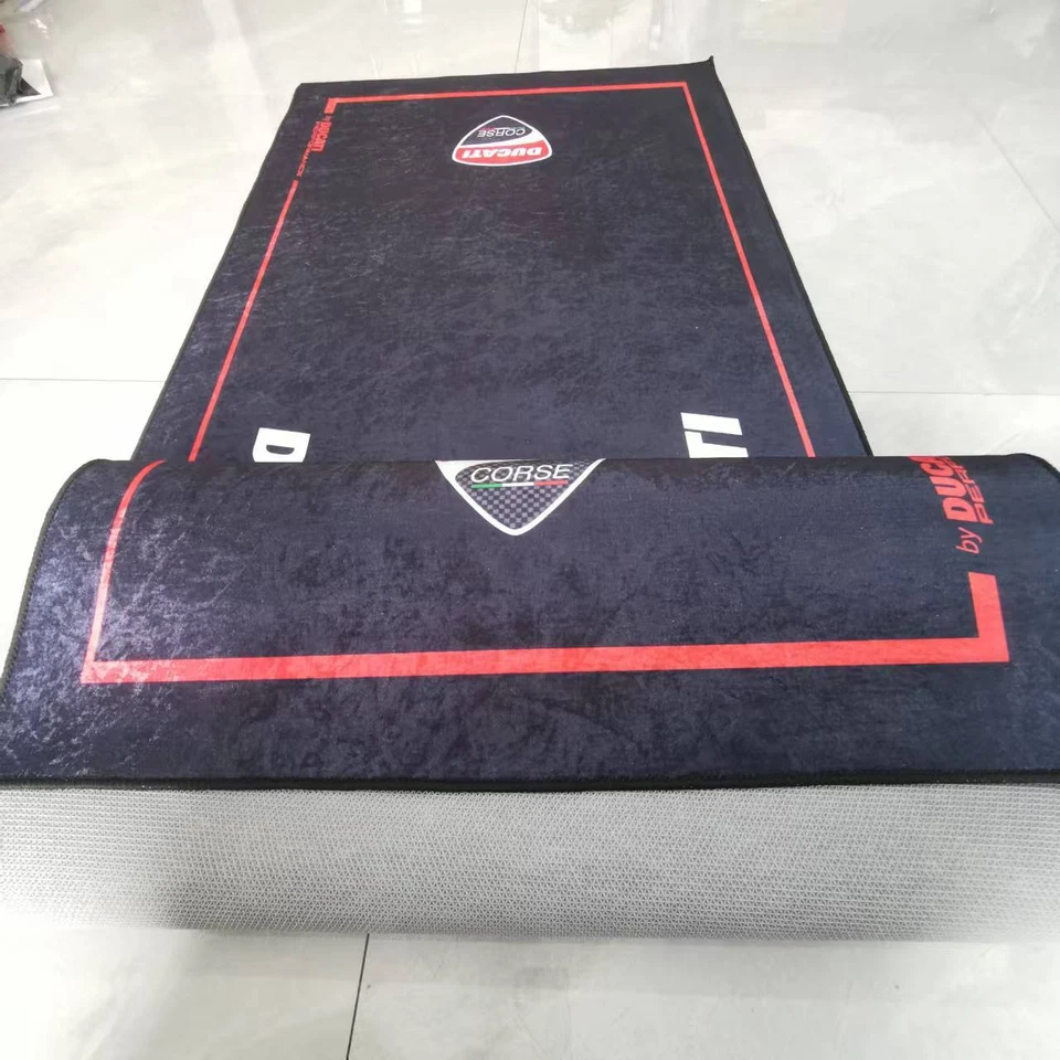 For Ducati Motorcycle Garage Pit Mat Workshop showroom Carpet Floor Mat Antislip - Image 3 of 4