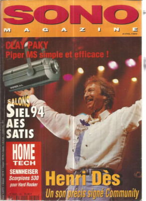 SONO MAGAZIN NR. 180 CLAY PAKY / HENRI DES / SENNHEISER SCORPIONS 530 & HARD ROCK