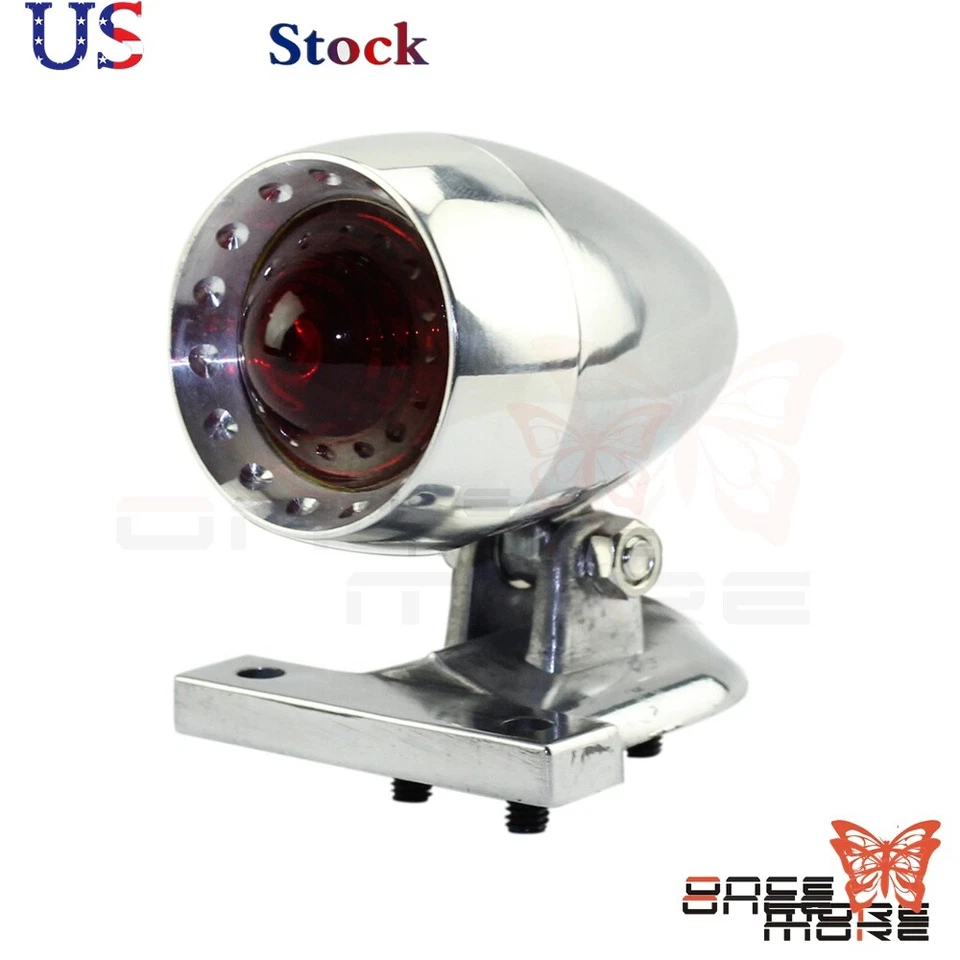 Bullet Motorcycle Aluminum Taillight License Plate Light For Kawasaki KLX250 - Image 4 of 4