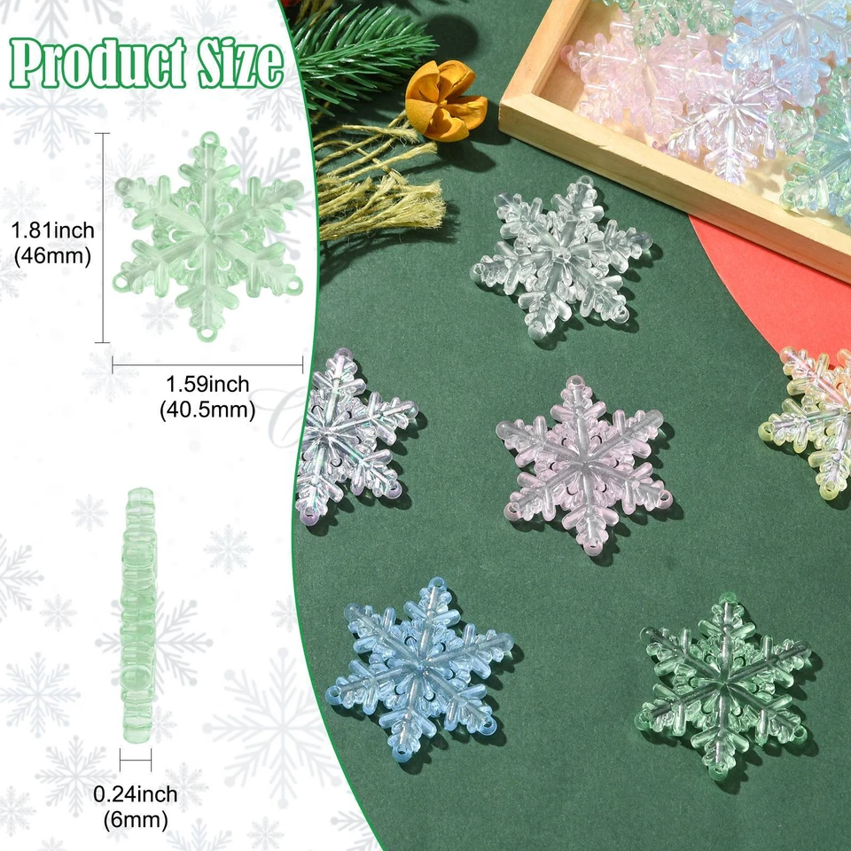 30 piezas Eslabones componentes de araña de acrílico transparente y luminoso, brillan en la oscuridad Foto 2 de 4