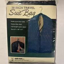 Vintage 1995 Corr-Pak Mens Travel Bag Navy Blue V638G 38” x 24” x 4” NIP