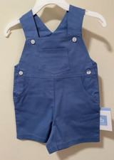 NWT Bella Bliss Blue Twill Shortall Boy's Size 6 Months