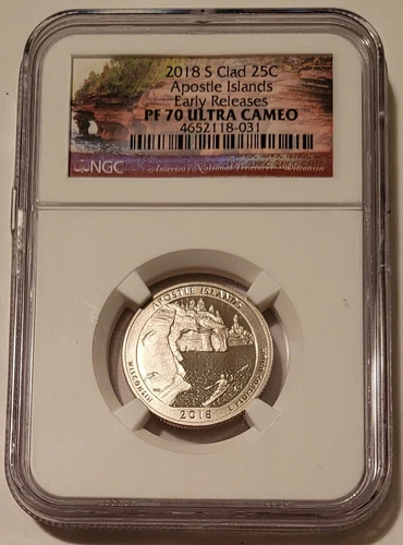 2018 S Clad Apostle Islands NP Quarter Proof PF70 UC NGC Early Releases