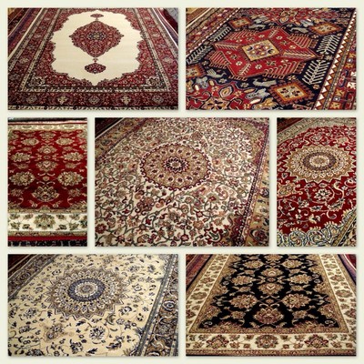 50/%sconto ca 230 X 165 SPLENDIDO TAPPETO DISEGNO ORIENTALE TABRIZ NAIN COME LANA