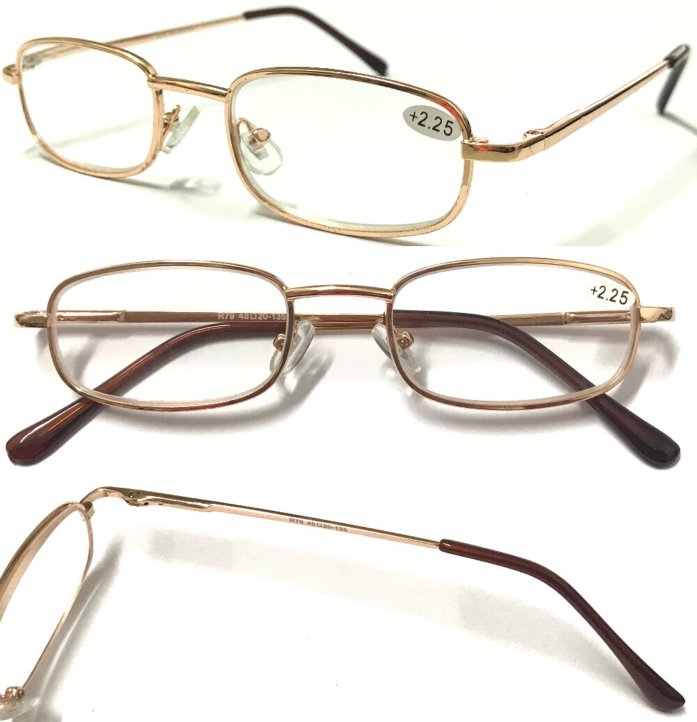 L79 Superb Quality Men's Reading Glasses/Spring Hinges/Metal Frame