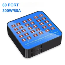 USB Charging Station 60 Ports USB Hub Smart Wall Charger for iPad Phone Tablet