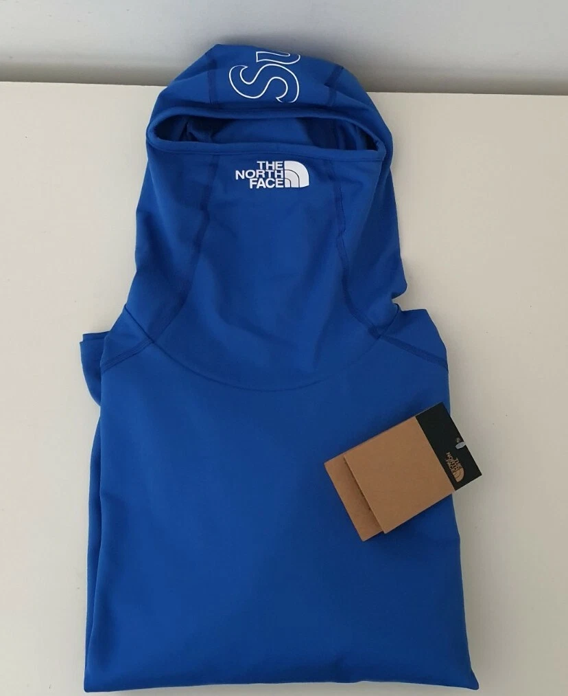 SS22 Supreme x The North Face Base Layer L/S Top à capuche bleu XXL TNF 2XL Neuf