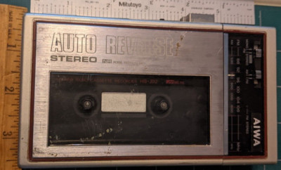 Aiwa HS-J02 Walkman Personal Stereo Tape Cassette Recorder Vintage, Powers up