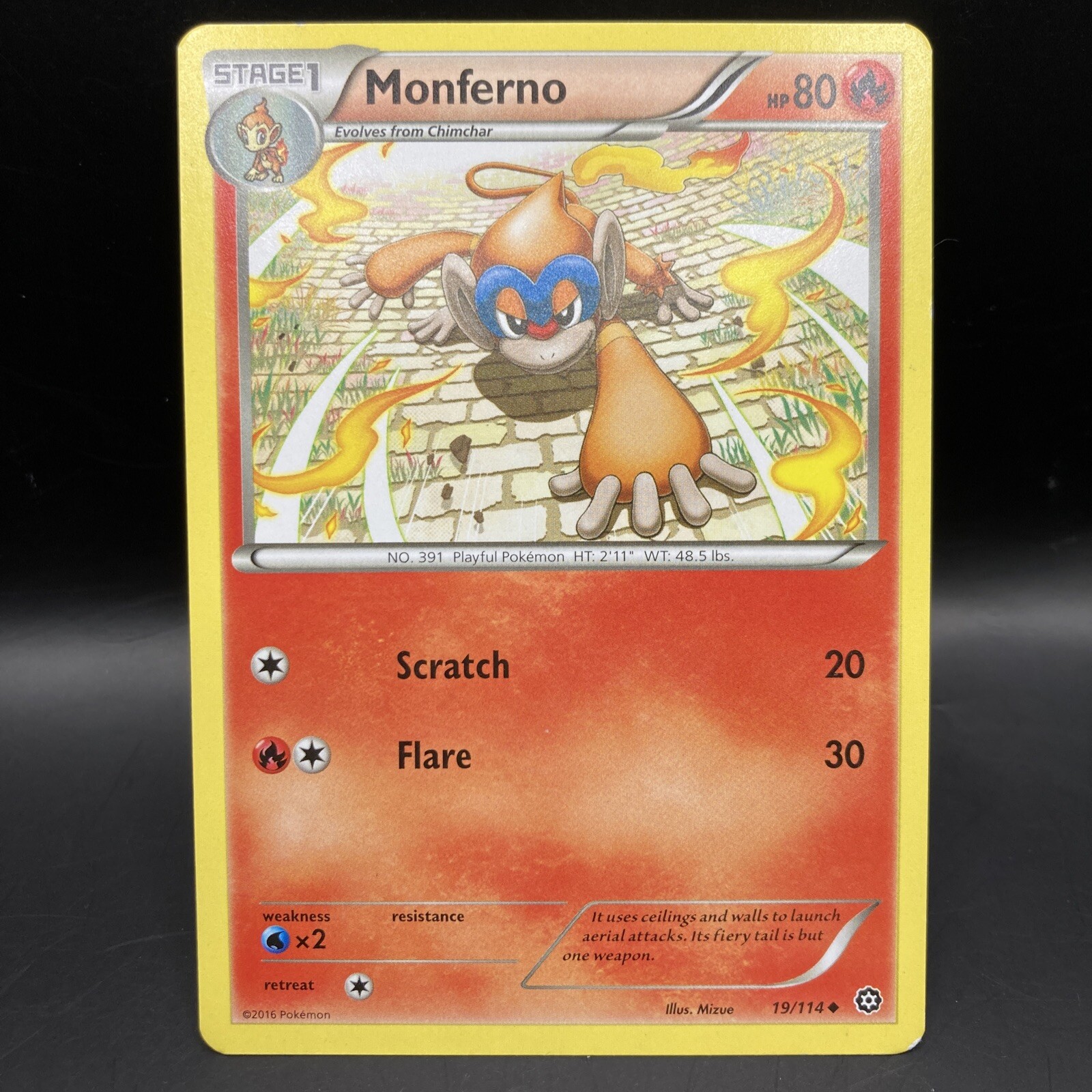 Monferno 19/114 XY Steam Siege Pokemon Uncommon Card LP
