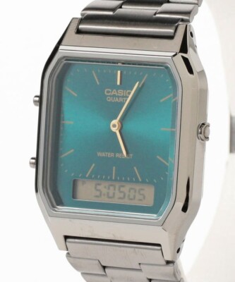 時計 CASIO AQ230 TURQUOISE TIFFANY BEAMS Casio Relógio duplo azul AQ-230A-2A2 - tamanho único, Turquesa