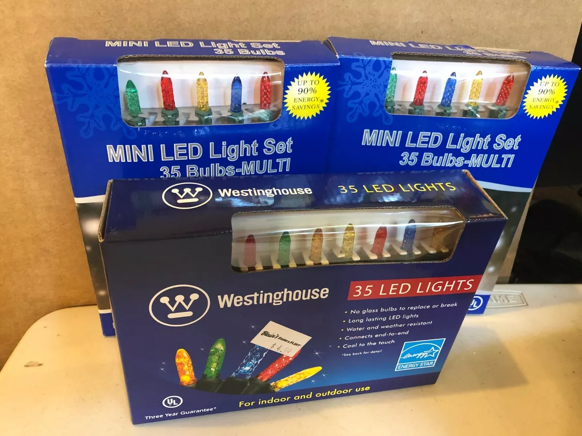 Menards Mini LED Light Set 35 Bulbs Multi Color Indoor Outdoor NEW 12 X3 2605