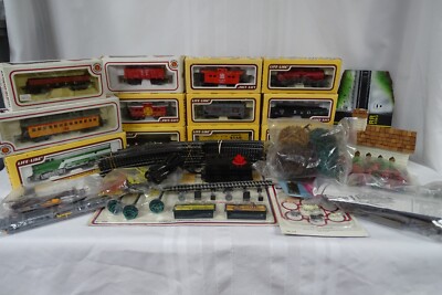 Ho Train Set Lot Life-Like Bachman Cars Engine Tracks Accessories Power Supply