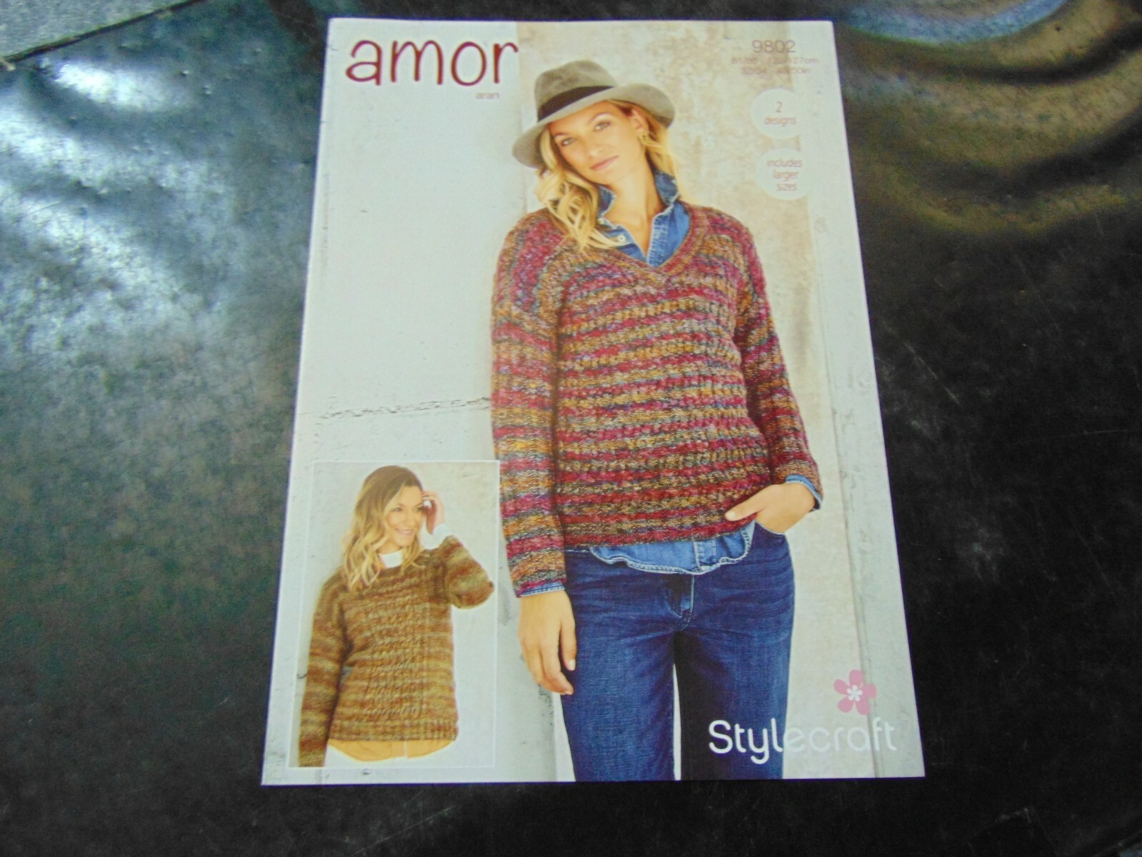 Stylecraft Amor Aran Pattern 9802 Sweaters  32/34 - 48/50 ins