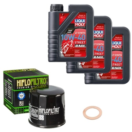 Hiflo ÖLfilter Set Liqui Moly 10W-40 Race 3L FüR Honda Cbr 600 Rr PC40C Bj.2016-image