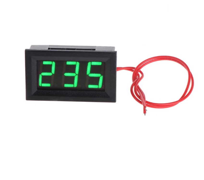 Mini Voltmetro Digitale LED 0.36 Pollici – 5 Pezzi, DC 2.4-30V, Tubo Digitale 2 Fili, Blu/giallo/bianco/rosso/verde