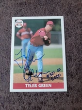 1992 Front Row Tyler Green Auto /5000 Tyler Green #2 Rookie Auto RC - Phillies