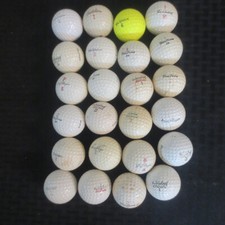 Vintage Signature Golf Ball Lot 24 Palmer/Nicklaus/Player/Weiskopf/Watson/Penna