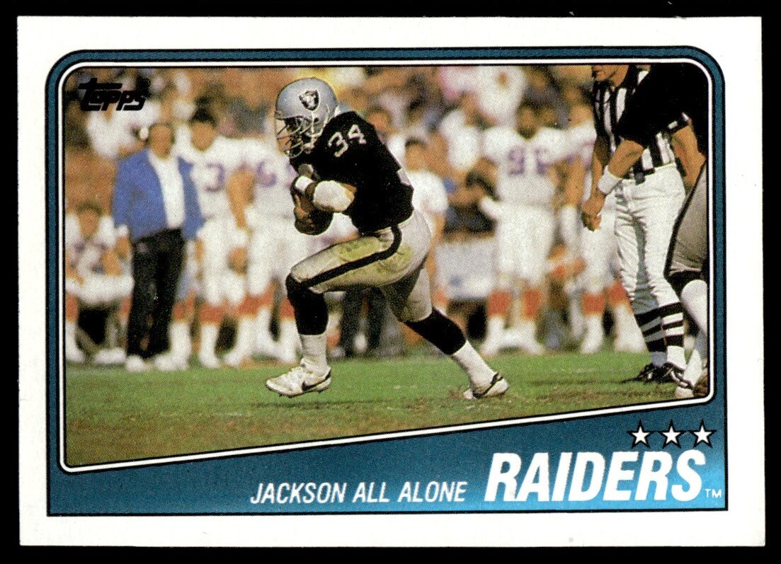 1988 Topps Ex Raiders Team Leaders - Bo Jackson Los Angeles Raiders #325
