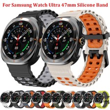 Replacement For Samsung Galaxy Watch 7 Ultra 47MM Soft Silicone Sport Strap Band