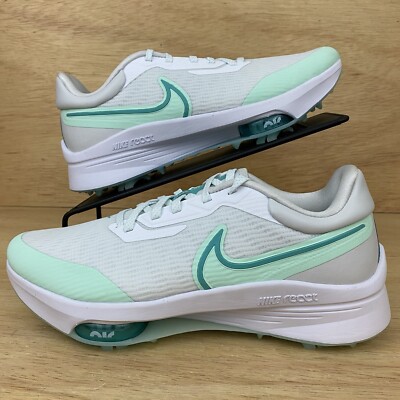 Nike Air Zoom Infinity Tour NEXT% [Men s Sz 10.5] Elite Golf Cleats White/Mint
