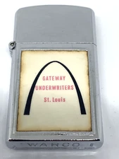 Vintage 1960's  Warco Advert Lighter Gateway Underwriters St Louis Arch UNSTRUCK