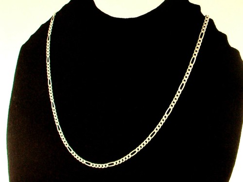 Collar de cadena Figaro de plata esterlina 925 mexicano Taxco. 18", 45 cm. 7,7 gramos - Imagen 8 de 10